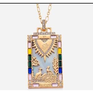 White Shell Pearl, Multi Color Austrian Crystal Golden Meadows Necklace